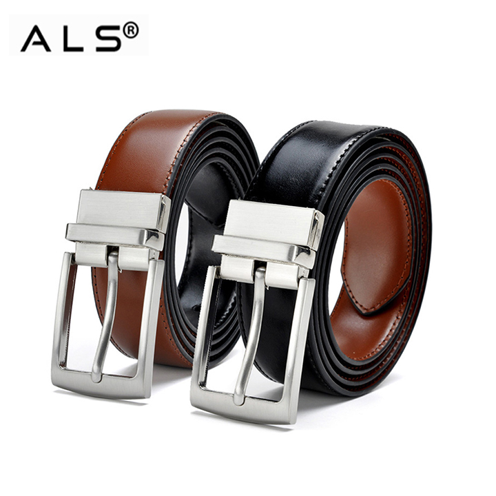 Cinturón reversible de piel bicolor: estilo y versatilidad combinados