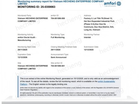 Cam kết chủ động của chúng tôi: Gia hạn chứng nhận BSCI và SMETA hàng năm