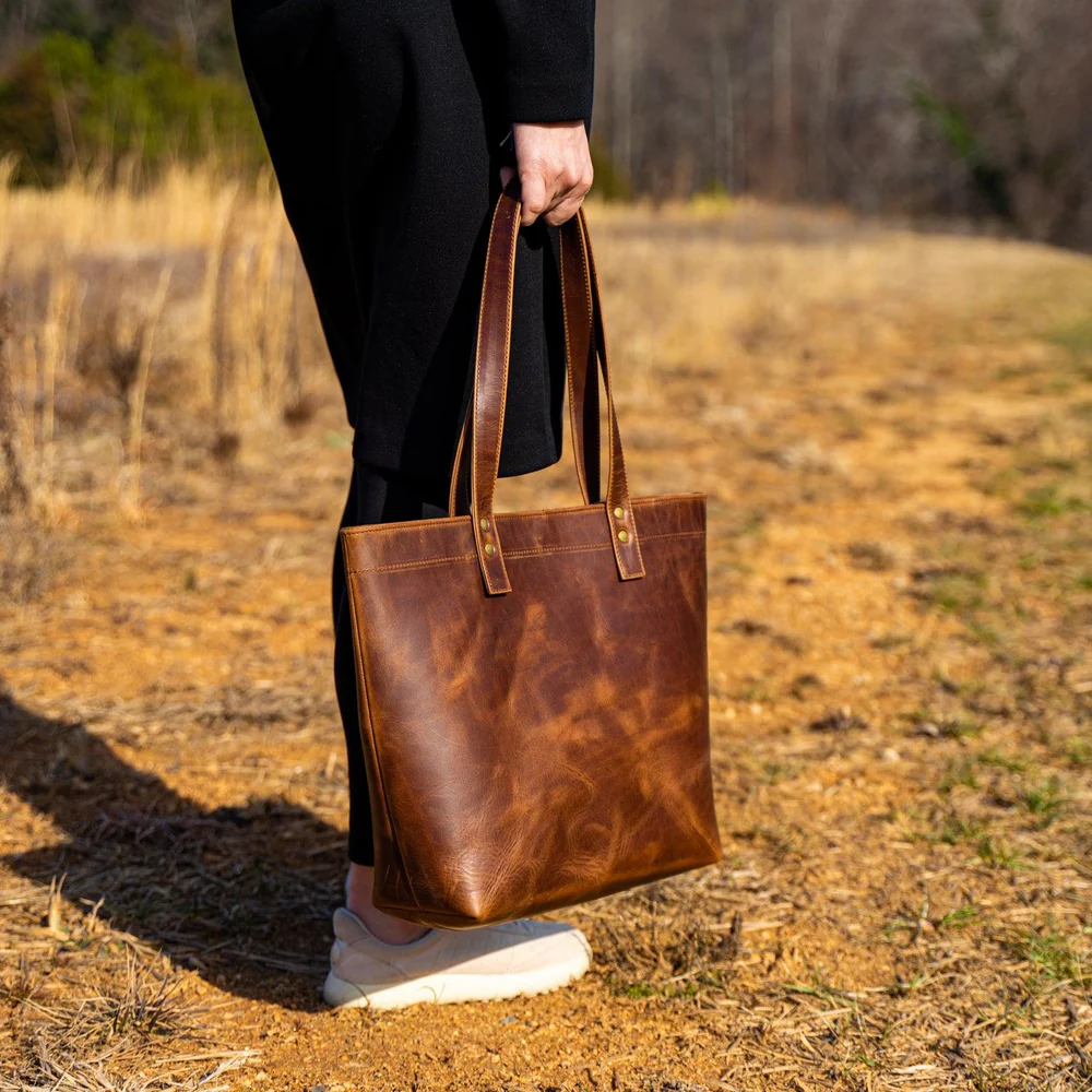 leather tote bag