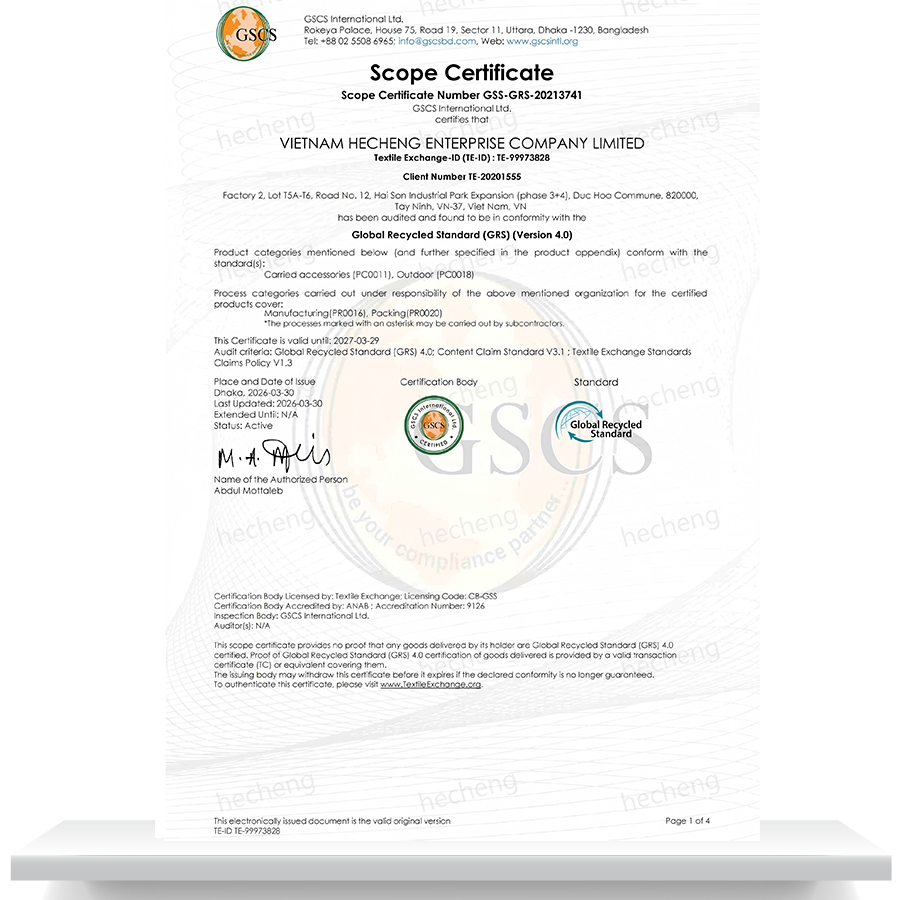 Estándar Global de Reciclaje (GRS) 2026