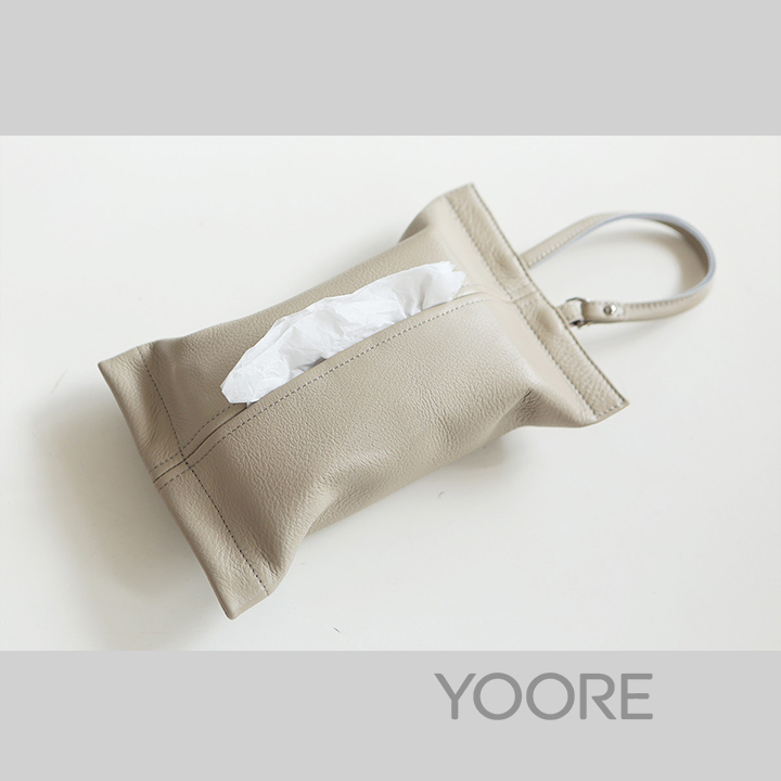 Pochette à mouchoirs en cuir à suspendre, pochette de rangement portable pour mouchoirs en papier murale et de voiture