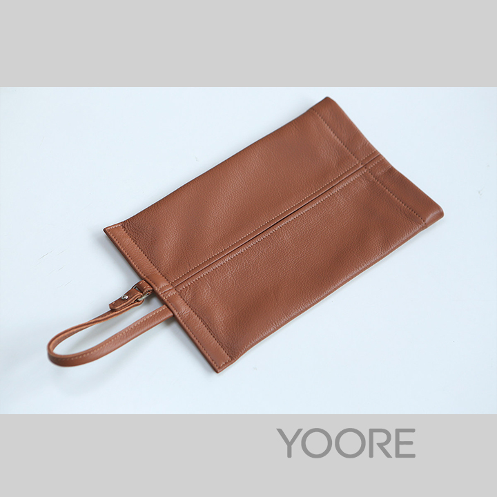 Pochette à mouchoirs en cuir à suspendre, pochette de rangement portable pour mouchoirs en papier murale et de voiture