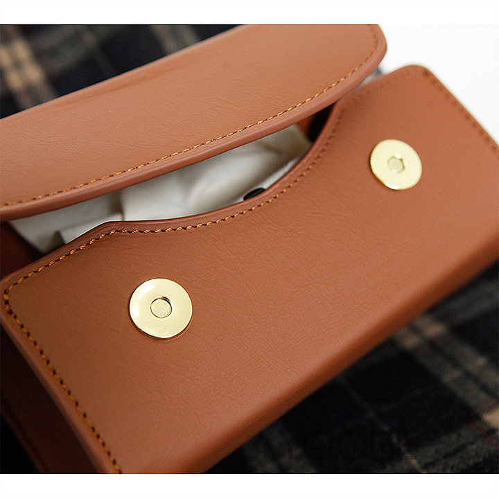 Étui en cuir pour boîte à mouchoirs, élégant porte-serviettes magnétique