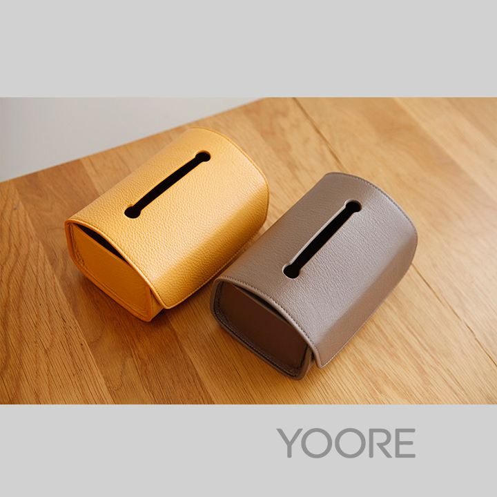 Étui en cuir pour boîte à mouchoirs, élégant porte-serviettes magnétique