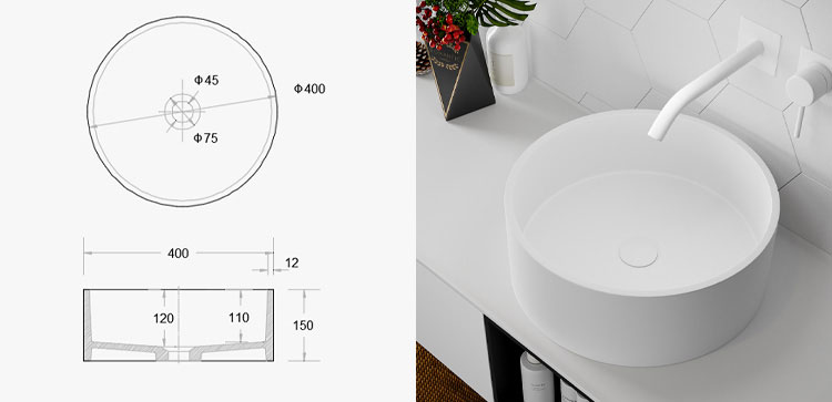 mounted art basin