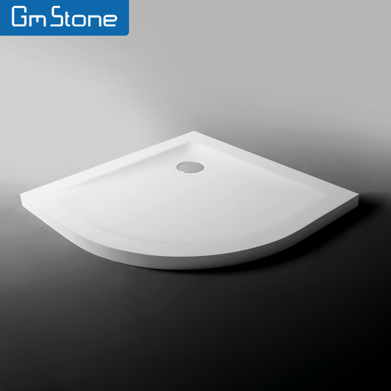 Anti-slip Pedestal White Artificial Stone Shower Tray Shower Base
