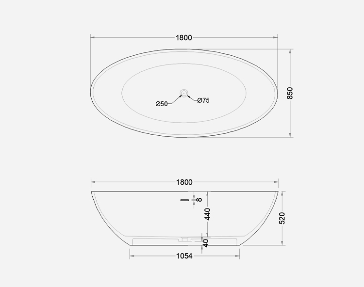 Modern Design Stand Bathtub