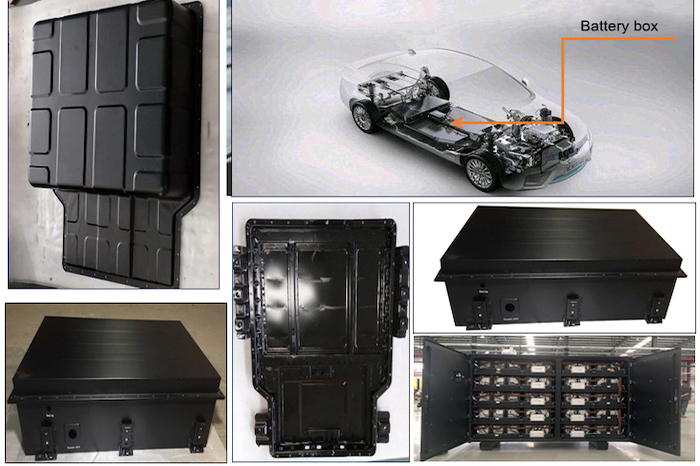 Pulido de caja de aluminio de batería de vehículo eléctrico