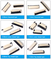 FFC/FPC connector 1.0/0.5MM drawer clamshell socket 4/6/8/10/12/30~40P