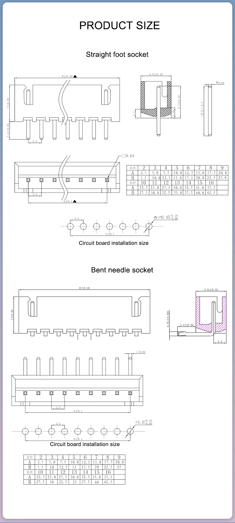 XH2.54mm Connector