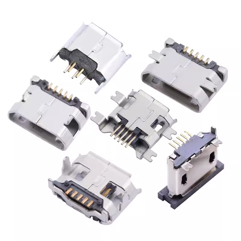 Prise Micro USB MK5P, base femelle, patch à broches 2P directement dans l'interface du microphone du klaxon