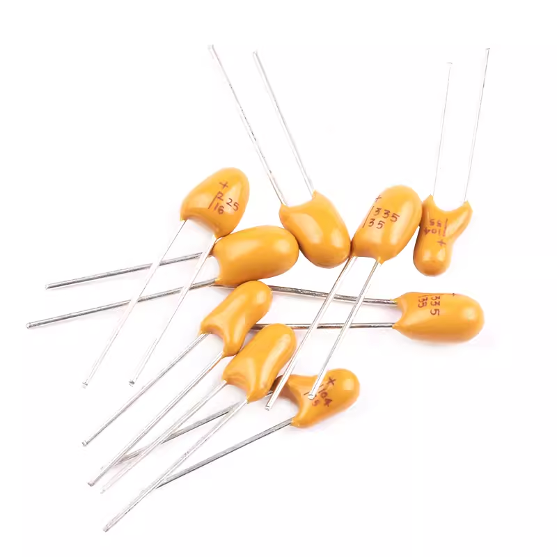 DIP tantalum capacitor 0.1/0.22/0.33/0.47/1/2.2/3.3/4.7/10/22/47 UF 16/35 v