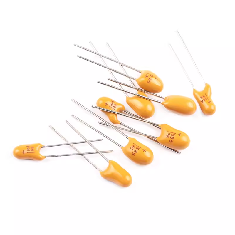 DIP tantalum capacitor 0.1/0.22/0.33/0.47/1/2.2/3.3/4.7/10/22/47 UF 16/35 v
