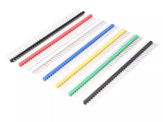 Rând ac negru 2,54 mm culoare pas cu aur placat cu aur un rând ac dublu rând ac drept 2*40P