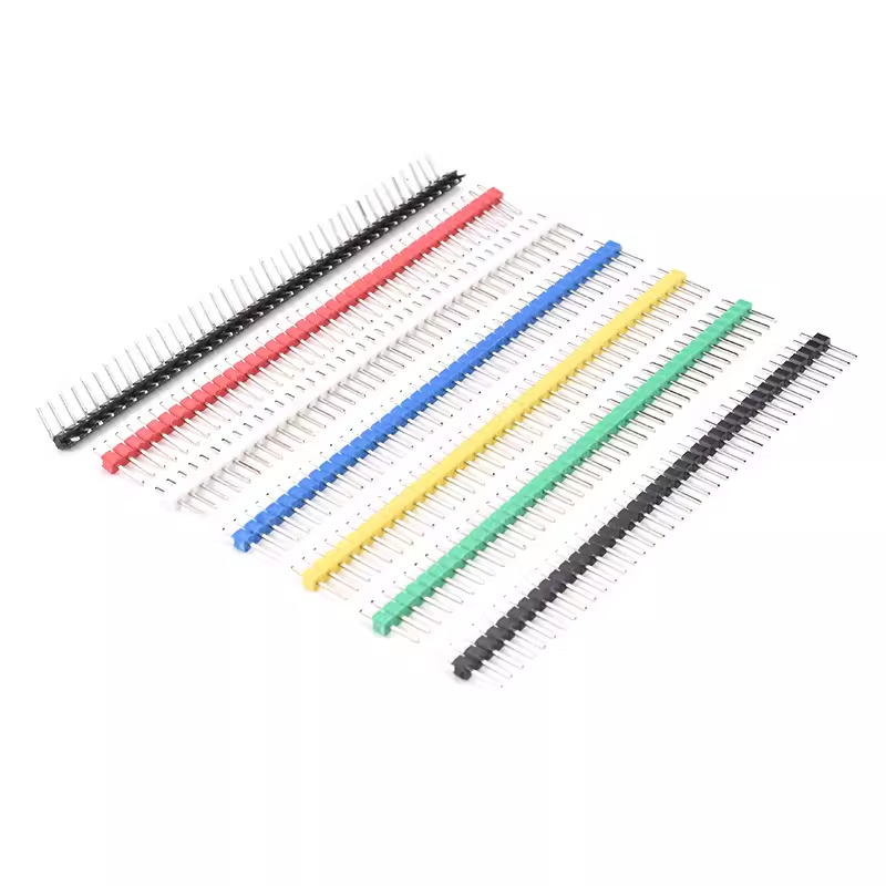 Row needle black 2.54mm pitch color gold plated single row insert needle double row needle 2*40P straight needle