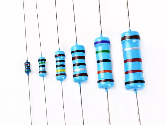 Elemento resistor de filme metálico 1/4W Anel de cor