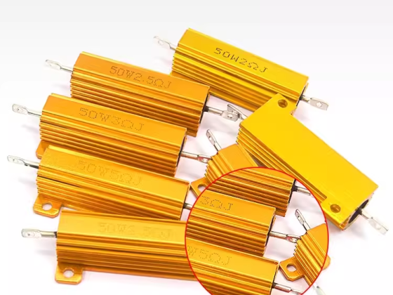 Resistor de alta potência com revestimento de alumínio dourado RX24-50W