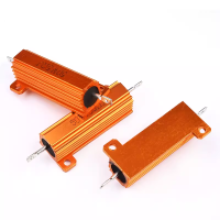 Résistance haute puissance à coque en aluminium doré RX24-50W