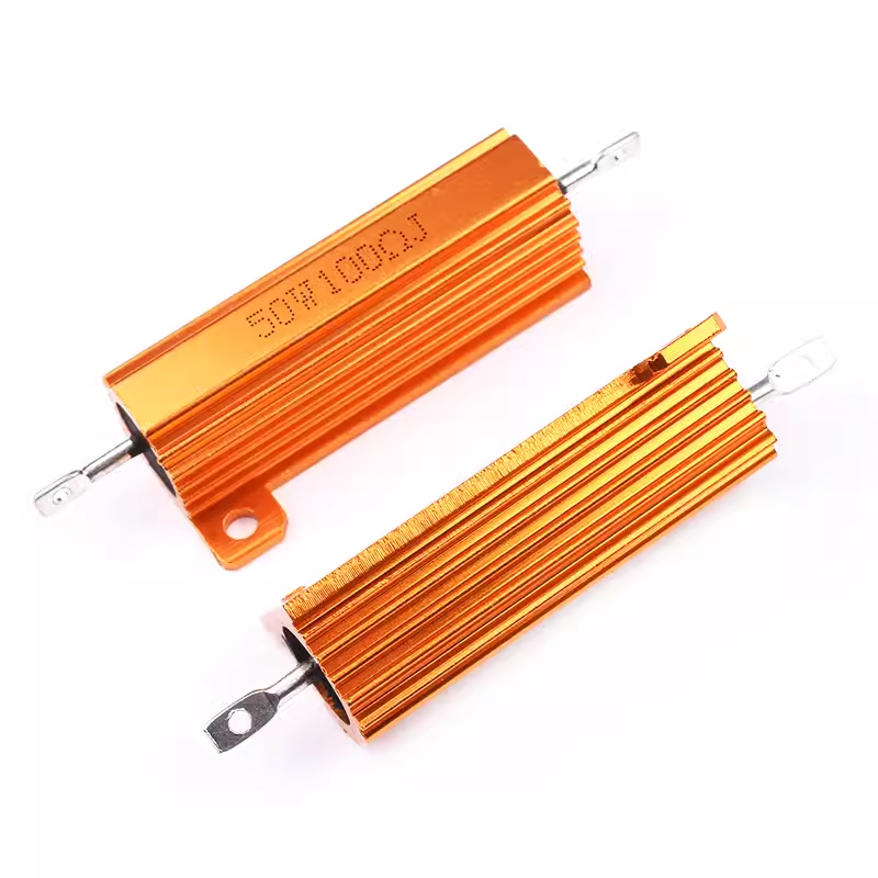 Résistance haute puissance à coque en aluminium doré RX24-50W