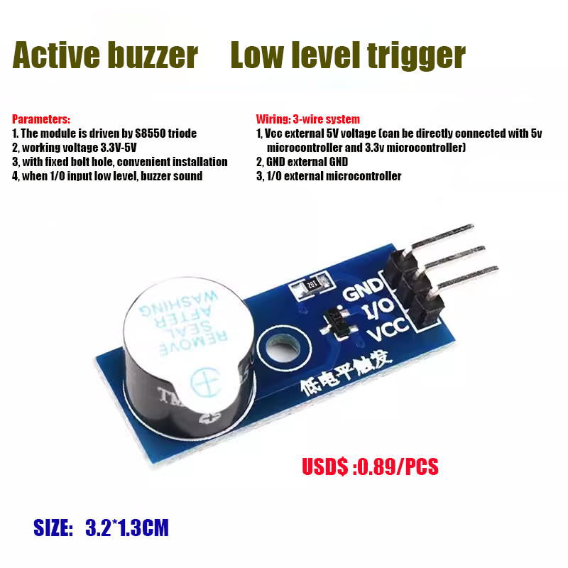 Active buzzer module Passive acoustic sensors Flat trigger buzzer control panel