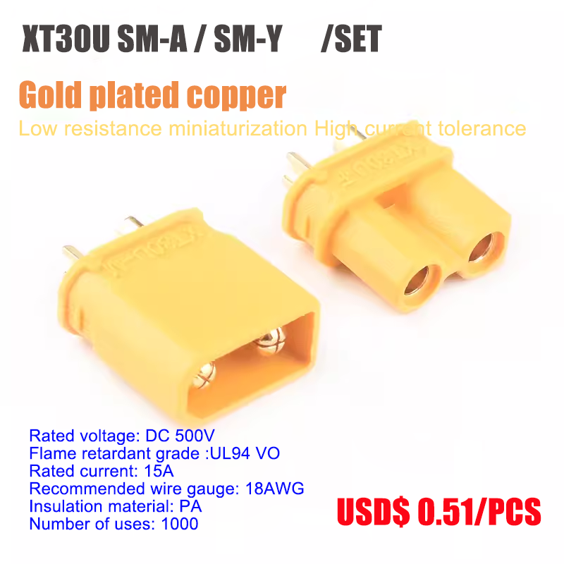 MR30/XT60 Plug Male/female XT30 XT90U XT60H Test connector