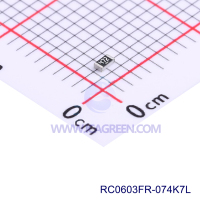 Résistance à puce RC0603FR-074K7L - Montage en surface