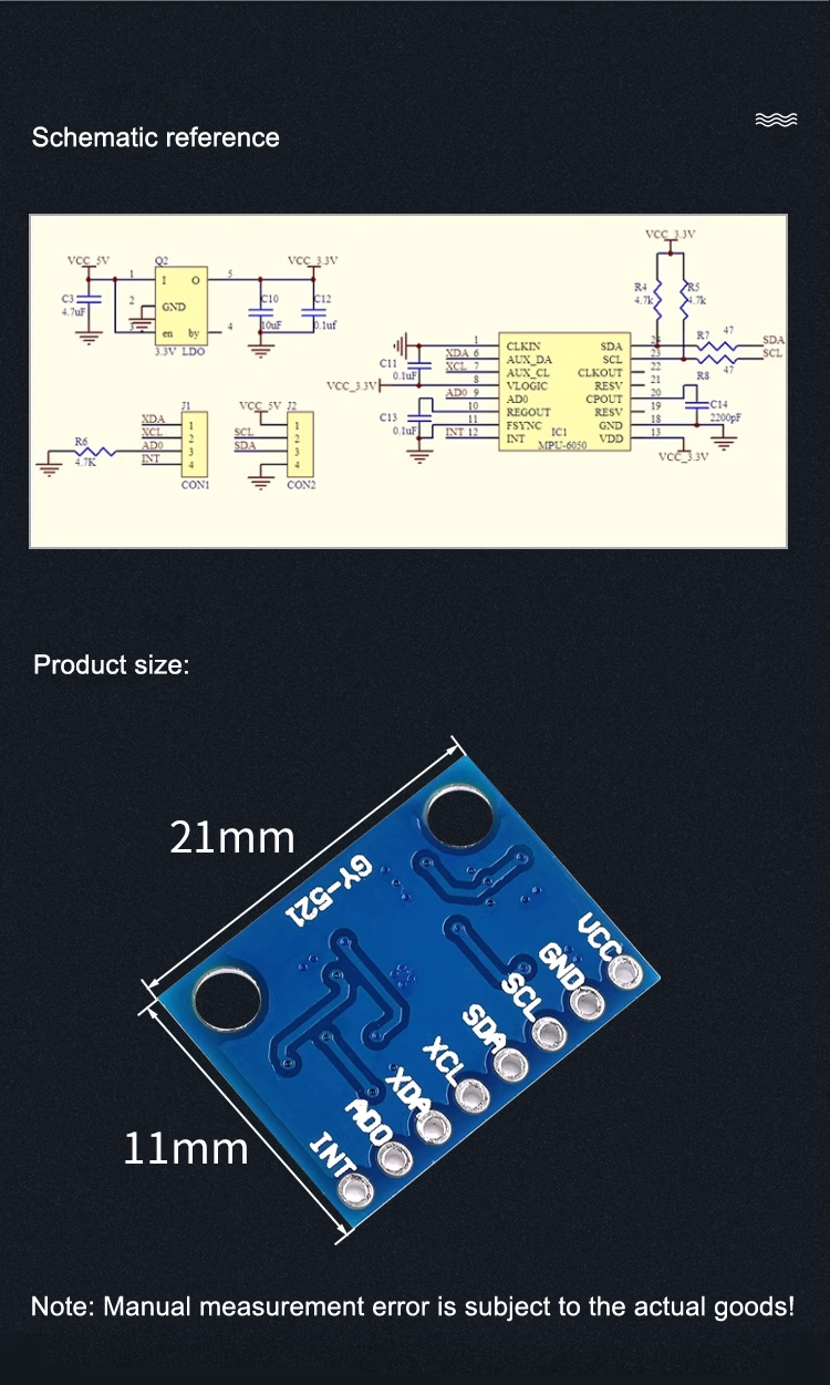 Supply MPU6050 module 3D Angle sensor 6DOF triaxial accelerometer ...