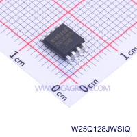 W25Q128JWSIQ NOR Flash spiFlash, 128M-bit, 4Kb Uniform Sector