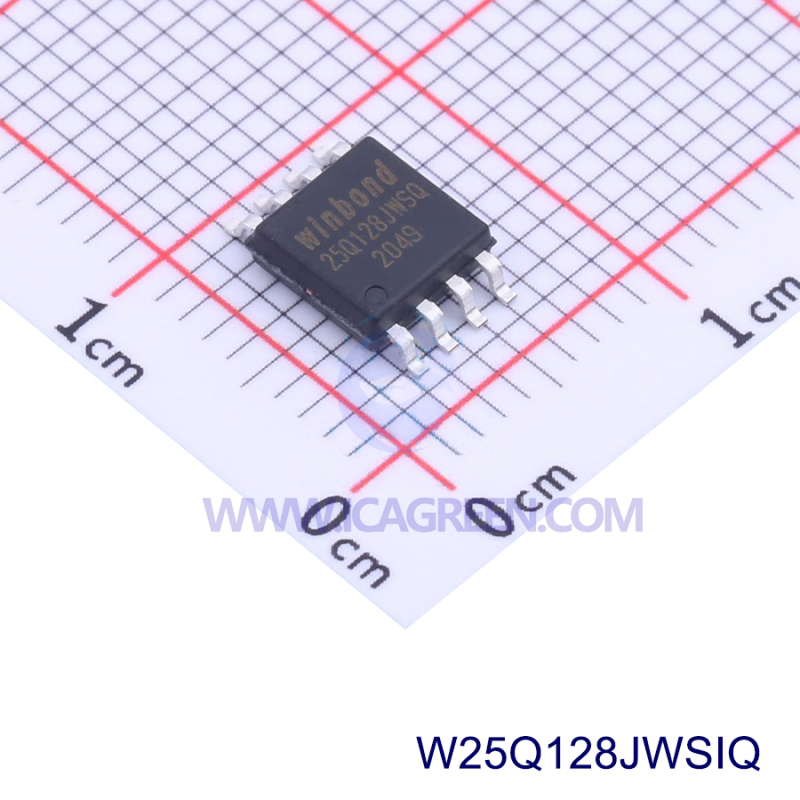 W25Q128JWSIQ NOR Flash spiFlash, 128M-bit, 4Kb Uniform Sector