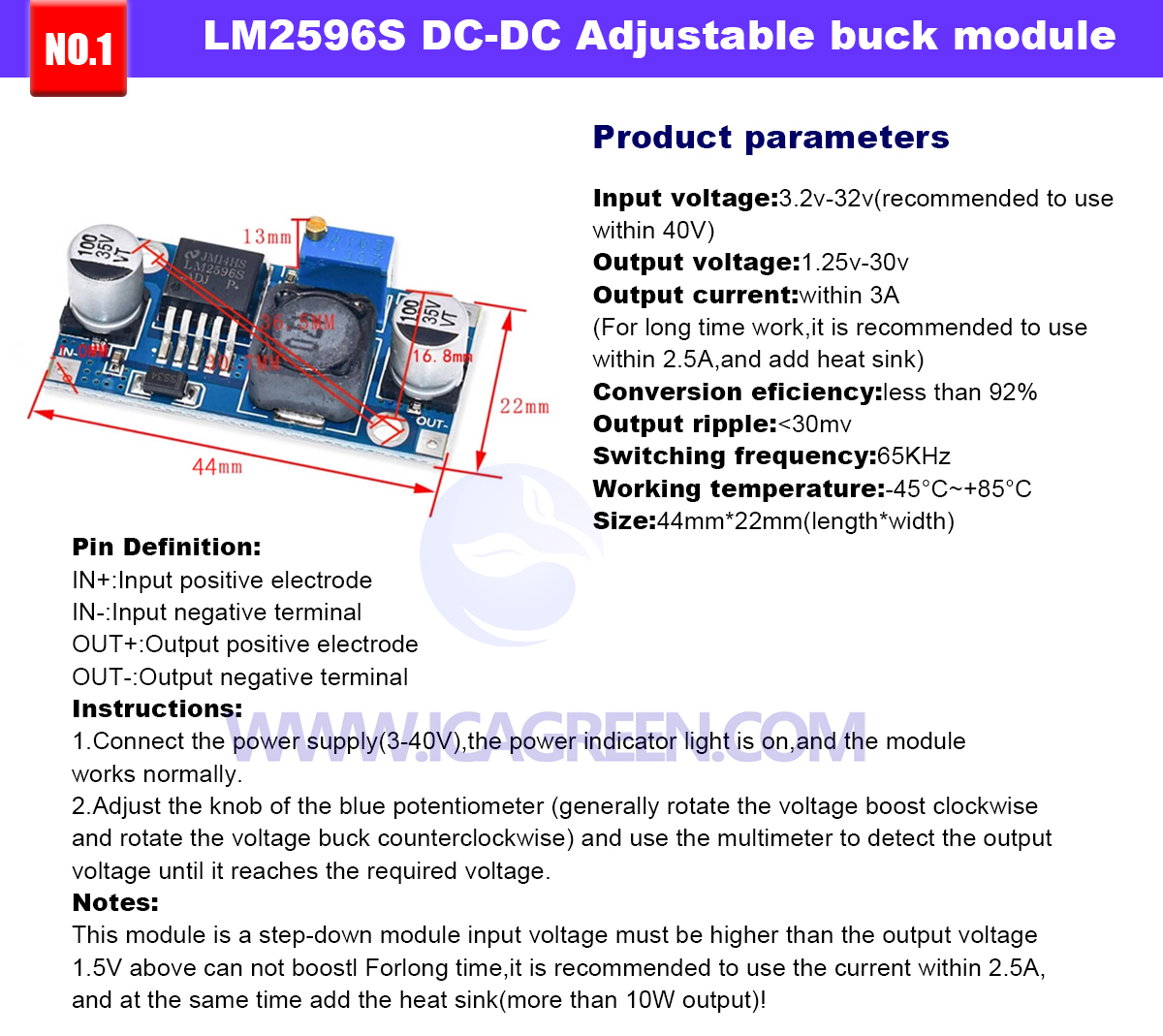 Buck power supply board