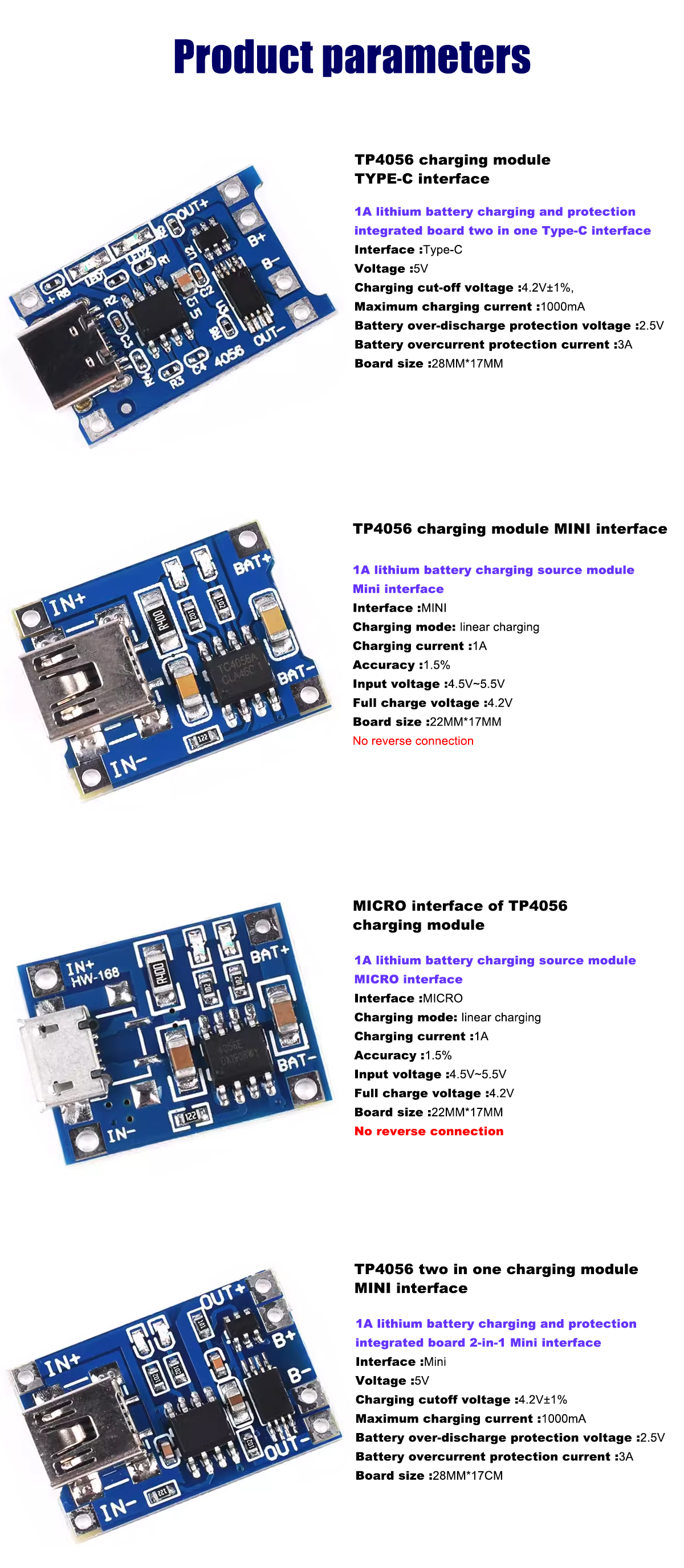 18650 Lithium Battery Charging Board