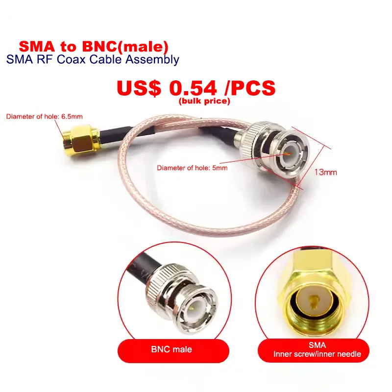 RF connection wire NC to SMA male head to female head RG316 extension line N/SMA to MMCX switch line