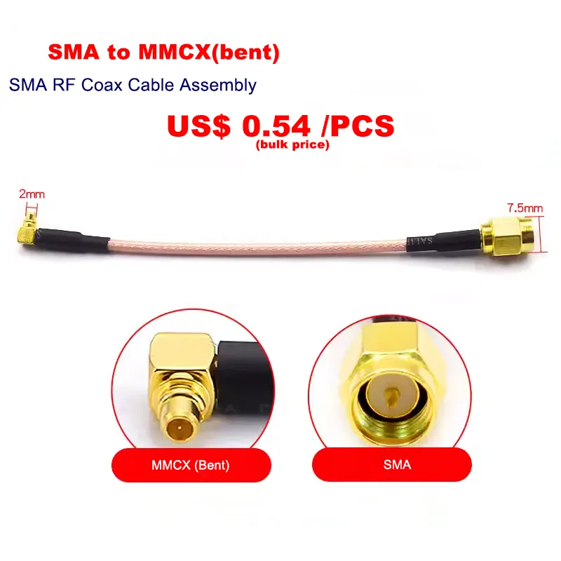 RF connection wire NC to SMA male head to female head RG316 extension line N/SMA to MMCX switch line