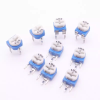 Potentiomètre bleu et blanc RM065/RM063, résistance réglable 1k/2k/5k/10k/50k/100k/1M WH06