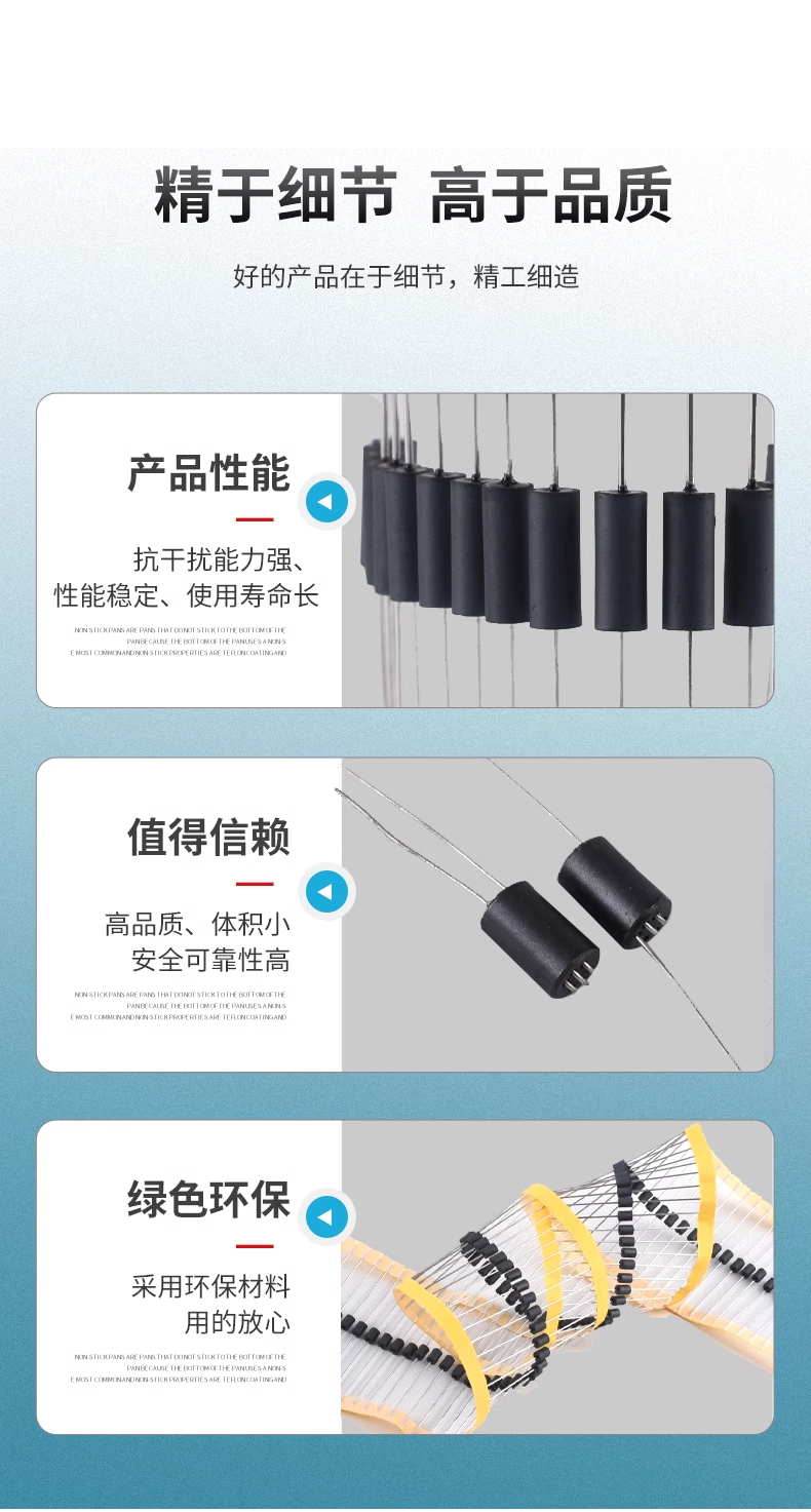 Six-hole through-core hollow magnetic bead inductor