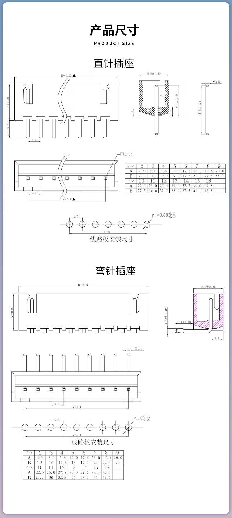 XH2.54mm Connector