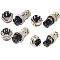 Aviation plug socket connector GX16 12 20-2/3/4/5/6/7/8P core pin male head female head connector