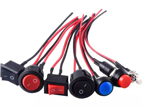 PBS-11A/B 110 with wire switch 33B small ship type round button low voltage circuit wire horn electrical appliance