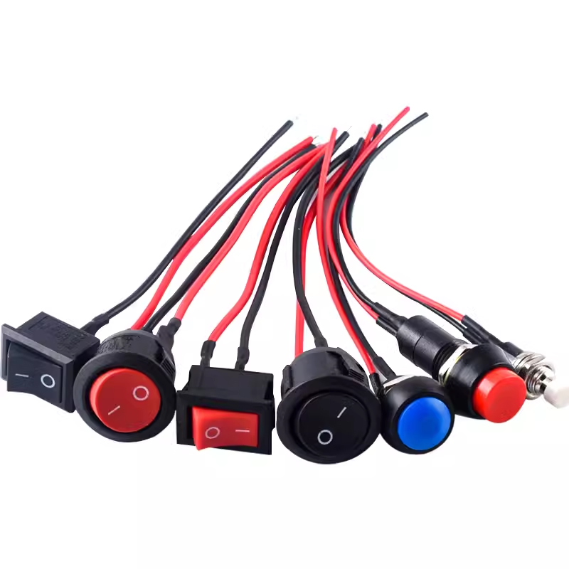 PBS-11A/B 110 with wire switch 33B small ship type round button low voltage circuit wire horn electrical appliance