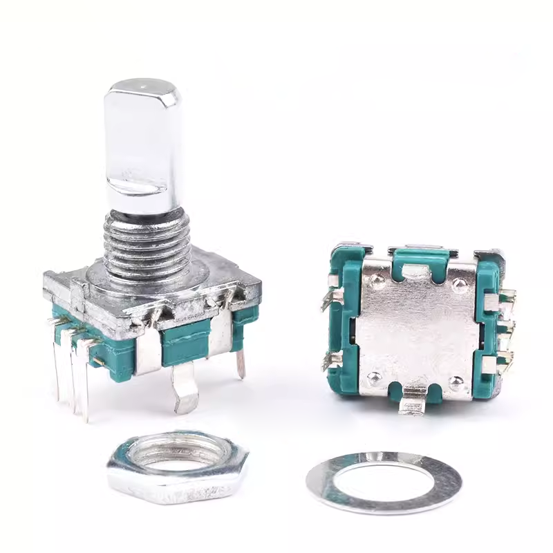 EC11 rotary encoder knob 15/20mm quincunx bing/half axis audio speaker digital potentiometer with switch