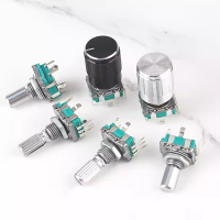EC11 rotary encoder knob 15/20mm quincunx bing/half axis audio speaker digital potentiometer with switch