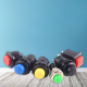 Button switch Circular DS-428/427/316/431 self-locking lock-free reset red, yellow and green button 12/14mm