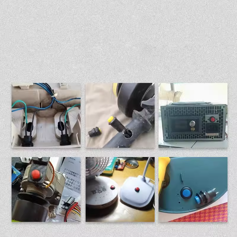 Bouton interrupteur circulaire DS-428/427/316/431, autobloquant, réinitialisation sans verrouillage, bouton rouge, jaune et vert 12/14mm