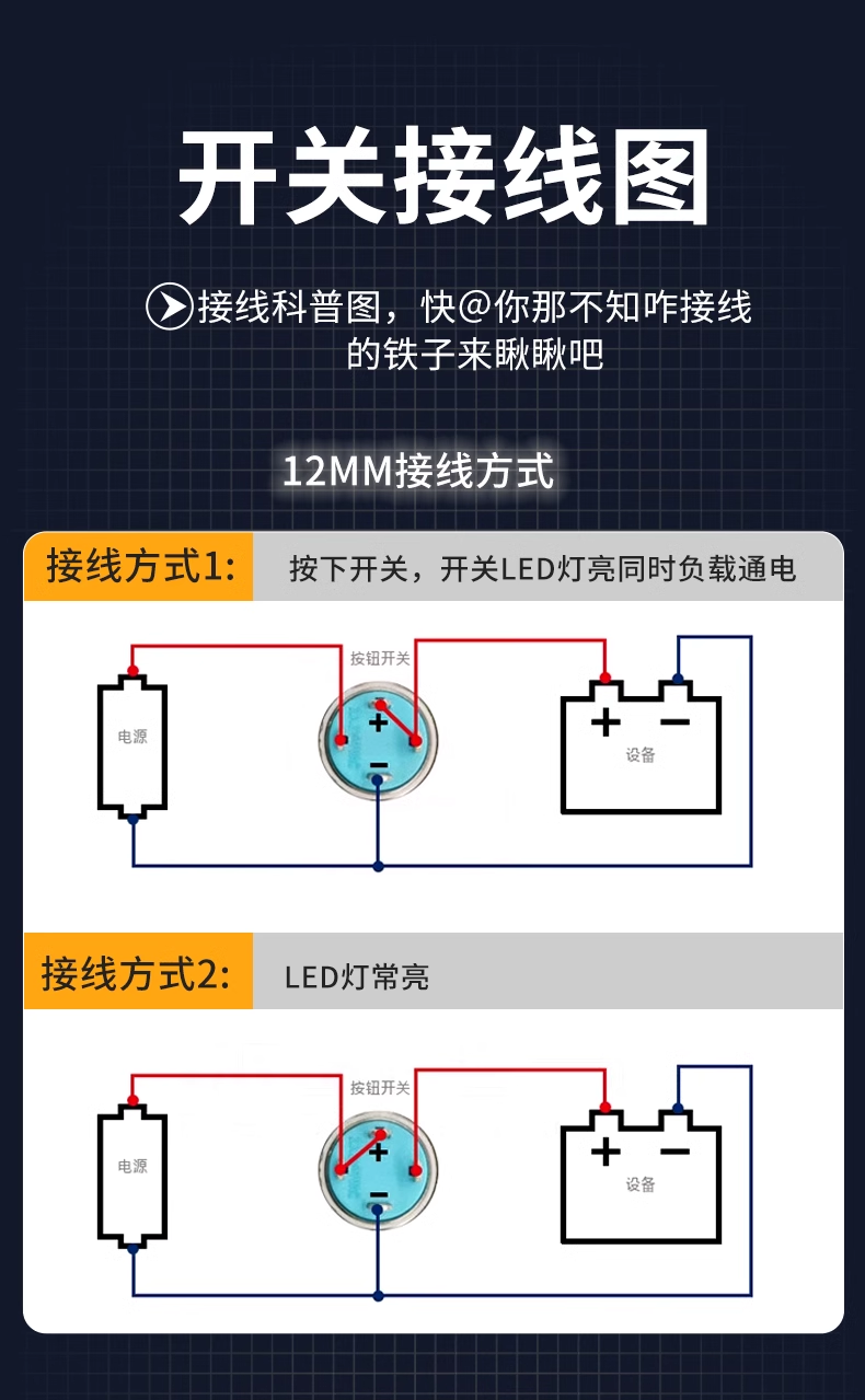 Car modified round small switch