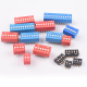 Dial switch patch DS-1P2P3P4P5P6P7P8P9P10P12-bit 2.54mm red blue flat dial direct plug