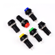 Button switch PBS-11A 33B 110 lock free reset mounting hole 12mm yellow blue green white black red