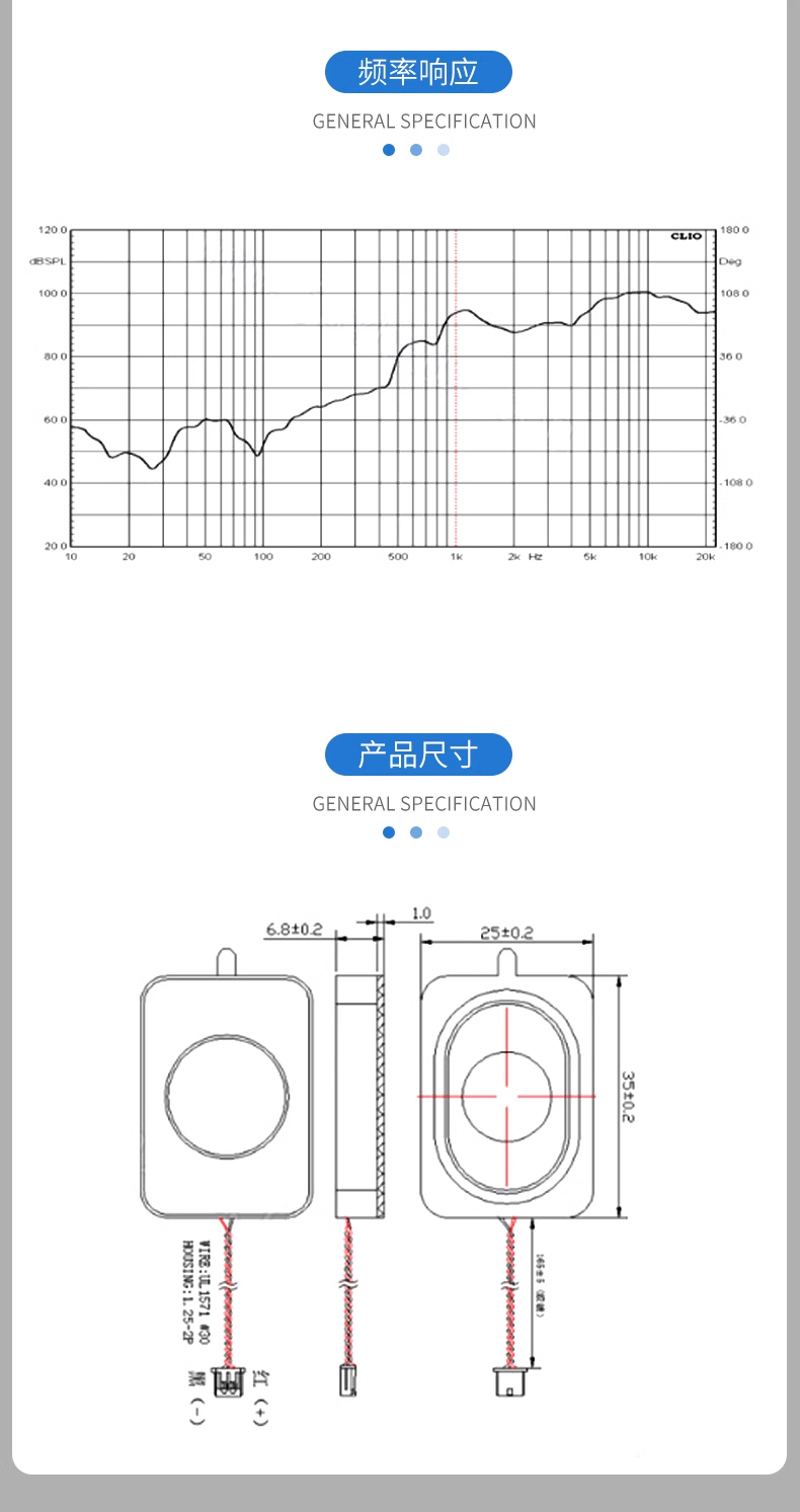 Loudspeaker small speaker 4R0.25W 8 euro 0.5W 1W