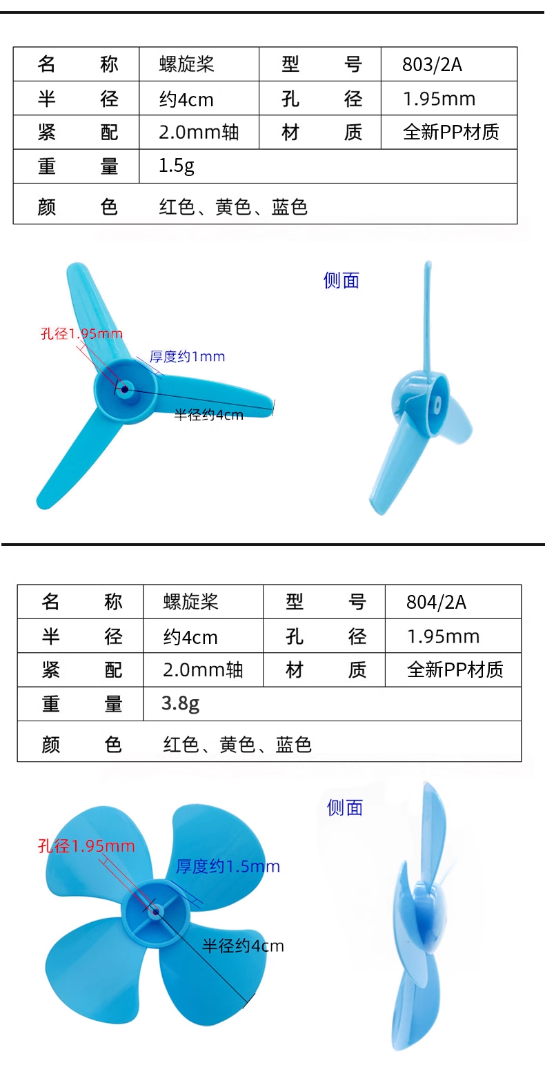 Handmade diy fan propellers