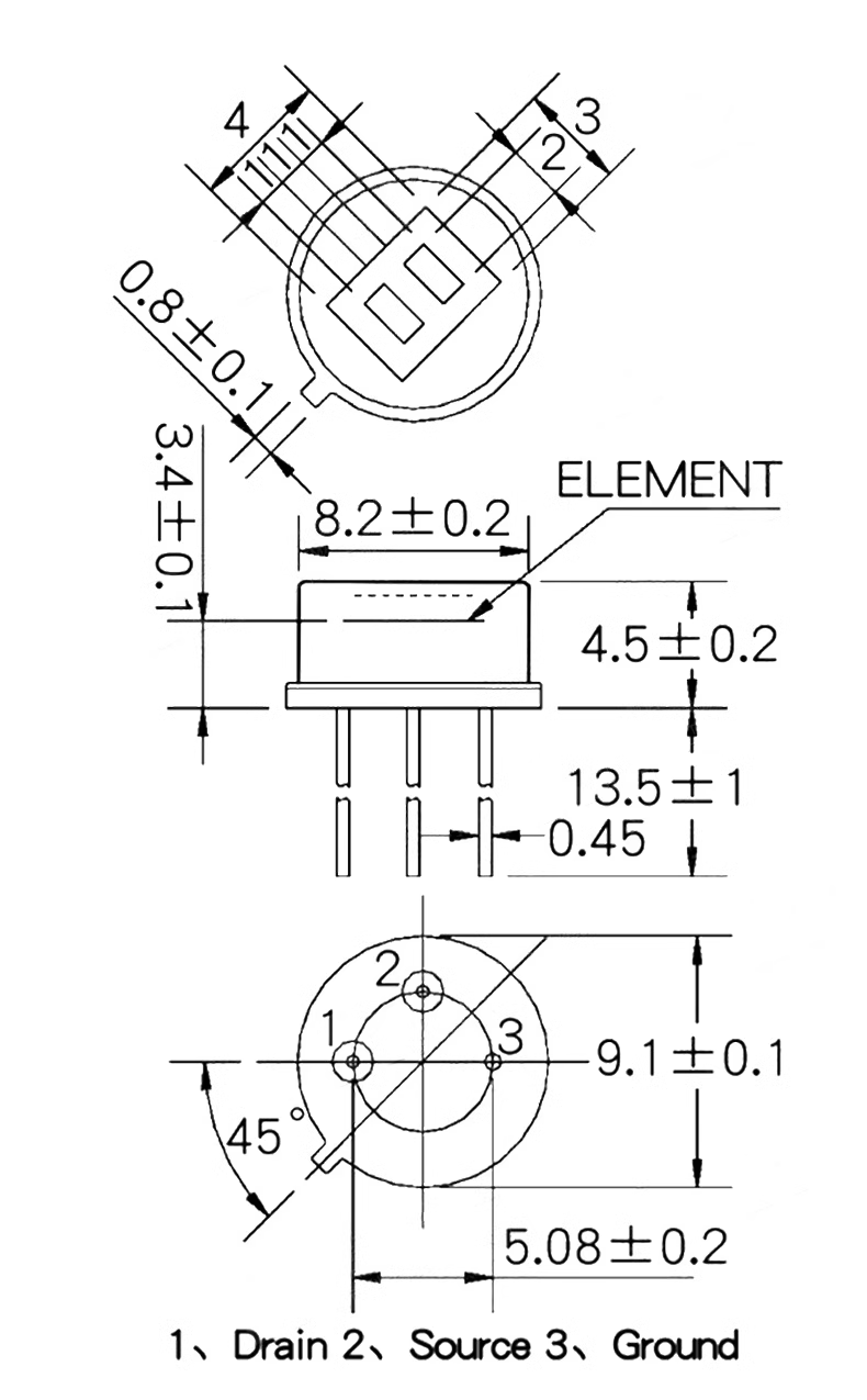 Human infrared sensing electronic module Sensor pyroelectric induction switch