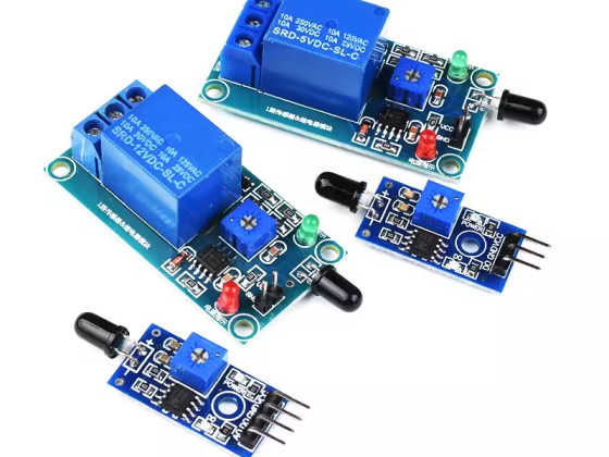 F5 flame sensor module 5/12V fire source detection module infrared receiving fire detection alarm 3/4 line